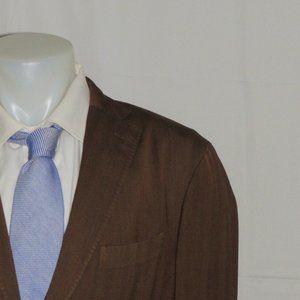 Boglioli Brown Herringbone K Jacket Two Button Sport Coat 42R NWT $1595